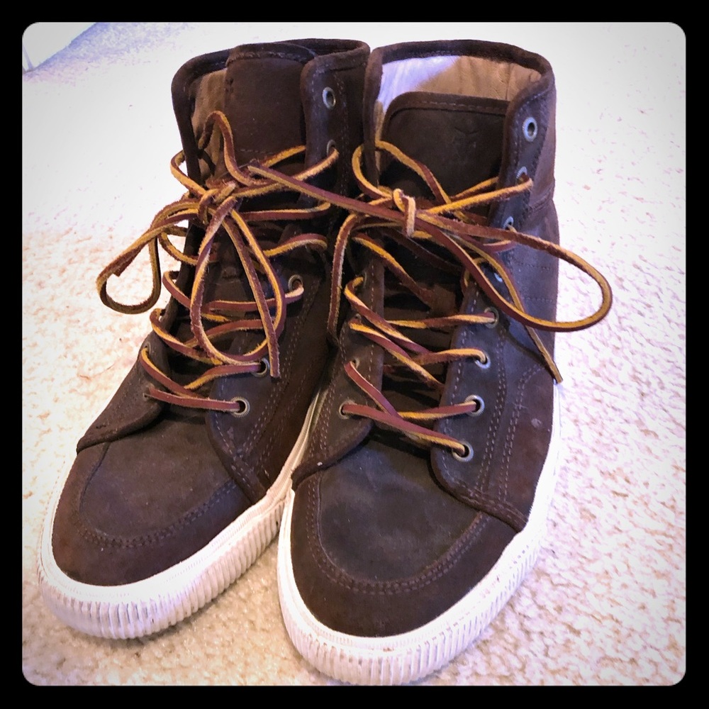 Frye High Top Leather Sneakers / Boots